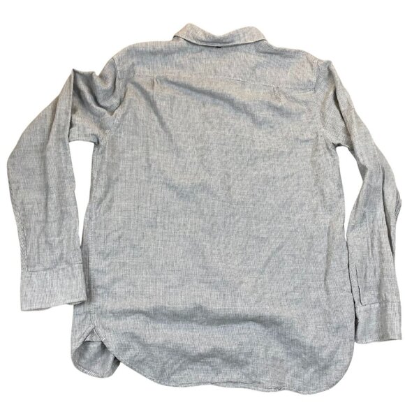 Rag & Bone Mens Button Up Shirt Classic Fit Medium Gray Herringbone Long Sleeves - Picture 2 of 11